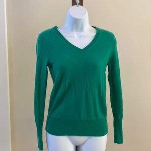 Halogen teal cashmere vneck sweater size small